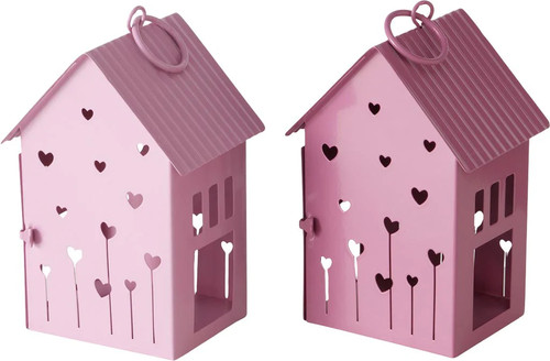Lanterna casetta rosa - casetta,