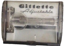 Vintage Gillette Fatboy rasoio di sicurezza regolabile E4 1959 raro (BG)