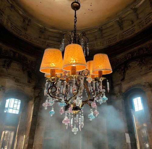 Lampadario antico italiano sei - italiano,