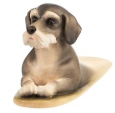 FERMAPORTA SCULTURA CANE BASSOTTO CM 20 SCOLPITO IN LEGNO DELLA VALGARDENA