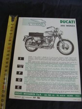 FOGLIO PUBBLICITARIO MOTO DUCATI 250 MONZA BROCHURE OLD BIKE 1 PAGINA