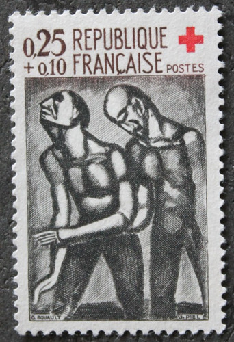 Timbre france croix rouge - timbre,
