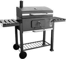 Barbecue a Carbonella Austin XXL in Metallo cm 160x65x107,5 h Nero Cosma