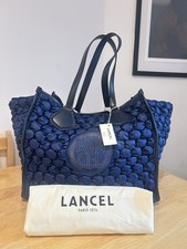 Borsa Lancel grande blu nylon