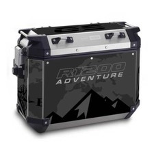 ADESIVI VALIGIA TREKKER OUTBACK NEW BMW R1200GS ADV TRIPLE BLACK DX 37 LT 3 FORI
