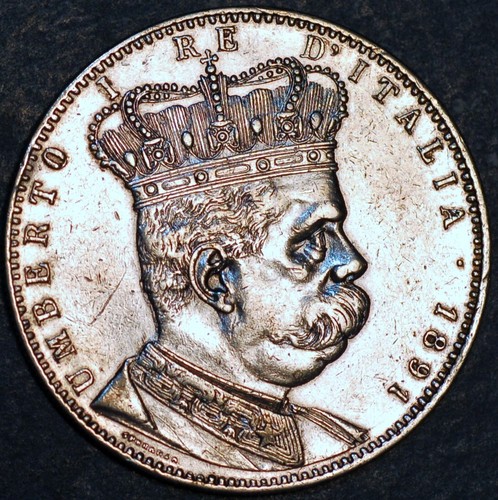 1891 eritrea lire - 5, umberto