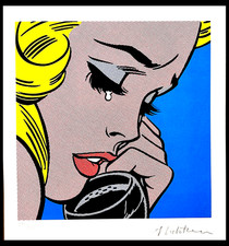 Roy Lichtenstein Litografia COA originale firmata numerata a matita rara ^