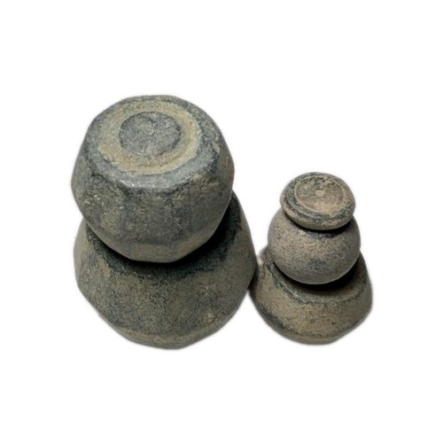 Antico set pesi bronzo