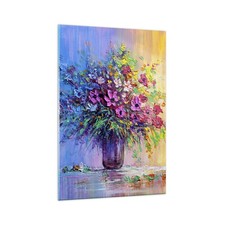 Quadro su Vetro 70x100cm fiori