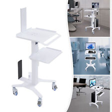 3 Tiers Adjustable Rolling Computer Cart Hospital Spa Trolley Cart Rolling Cart