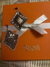 ORECCHINI STROILI CON PAILLETTES ORO ROSA E STRASS LEGGERISSIMI