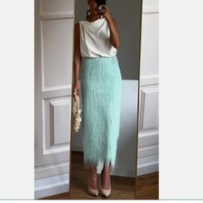 Gonna midi Zara frange matita