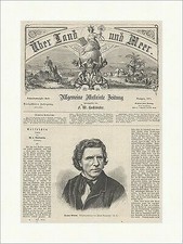 Theodor Mintrop Marastoni pittore tedesco romanticismo Düsseldorf incisione su legno E 18511