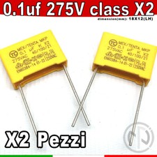 2X Condensatore 100nF polipropilene 0,1uf 275V classe X2