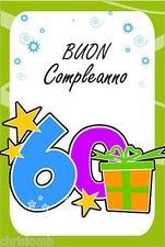 Cialda 60 COMPLEANNO Decorazione Torta Ostia o Zucchero 