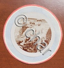 Foto d'epoca militaria sidecar WWI guerra 1920 ca 