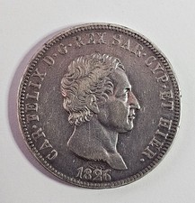REGNO DI SARDEGNA CARLO FELICE 5 LIRE 1826 GENOVA