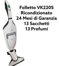 VORWERK FOLLETTO VK 220 S ORIGINALE  ULTIMO MODELLO VK220s + HD65S GARANTITO 24M