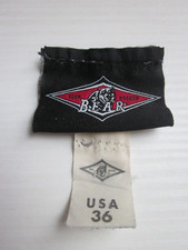 Bear Surf Boards Etichetta Originale in Tessuto-Trade Mark-di 4,5 X 3,5 cm