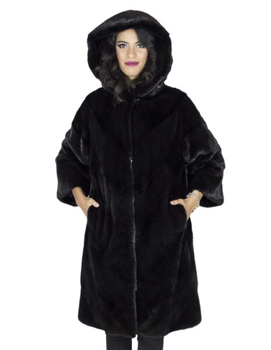 Cappotto visone nero - 46,