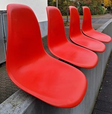 SET 4 VITRA Eames Plastic Chair vigili del fuoco rosso