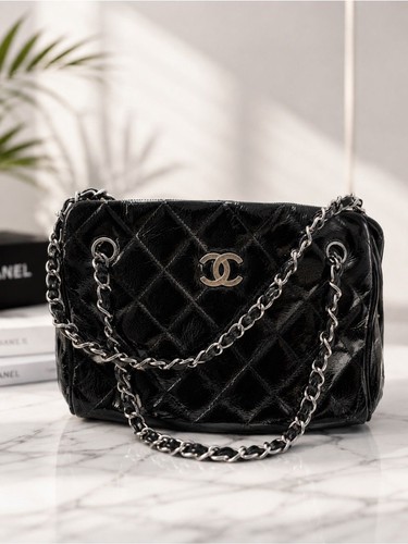 Borsa chanel nera lucida - borsa,