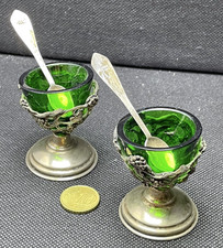 Set Sale e Pepe base in argento 800 Con Cucchiaini Di Turro