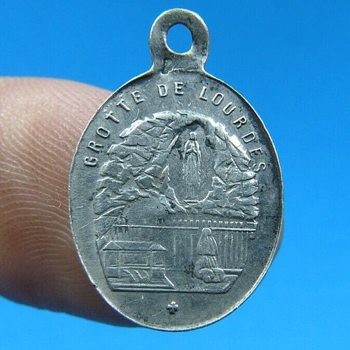 Silver virgin lourdes grotto - virgin,