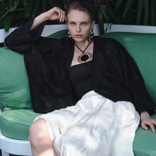 Giacca kimono Zara nera con