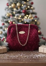 Borsa all’uncinetto fatta a mano, Pochette, Clutch Bag, Mini Bag, Confezione Reg