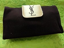 YVES SAINT LAURENT POCHETTE IN VELLUTO TESTA DI MORO CON CERNIERA BORSA DONNA