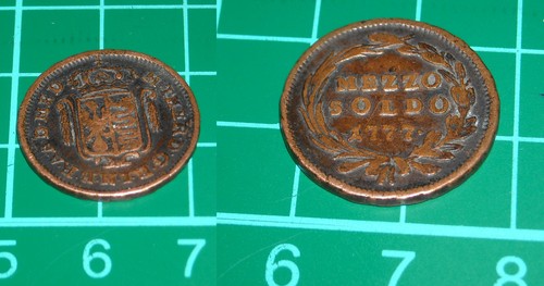 Mezzo soldo 1777 antica moneta - antica,