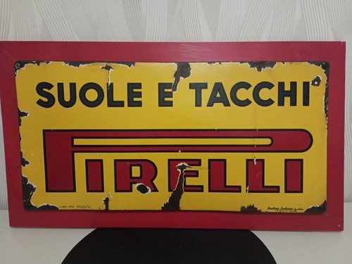 Targa pubblicitaria pirelli - targa,