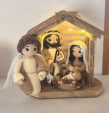 Presepe uncinetto, capanna in