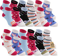 12 Paia Calzini Bambini Cotone