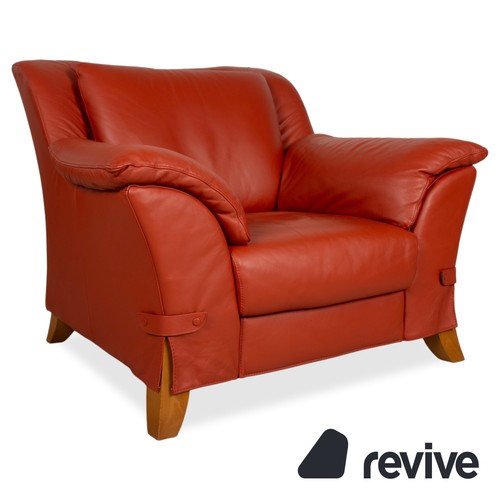 Natuzzi poltrona pelle rosso - natuzzi,