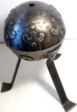 ANTICO INCENSIERE-BRUCIATORE DI INCENSIO- IN FERRO CON INSERTI-D'EPOCA