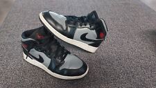 Scarpette Nike Air Jordan 1 Mid GS nero grigio 554725-096 Taglia 39 ORIGINALI