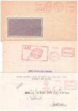 TIMBRO MECCANICO ROSSO LIRE 5 1954 - LIRE40 1073 - LIRE 5 1953