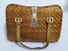 vintage borsa paglia midollino borsa a mano anni 60