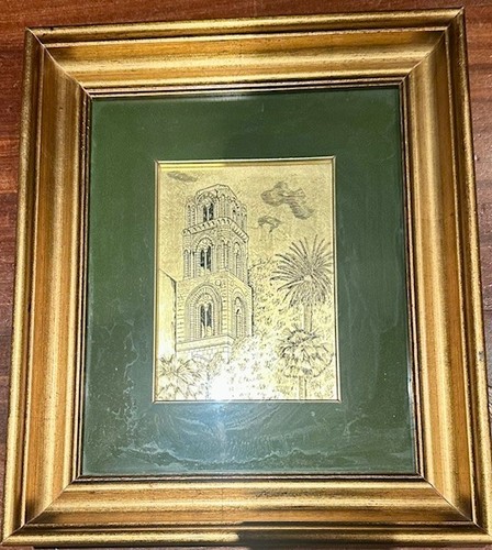 Quadro con incisione - china, su