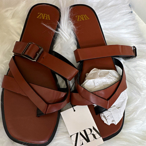 Zara sandali piatti con fibbia - sandali,
