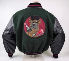 Giacca Iceberg vodka Ice Russian Bear taglia 52 (XL) misto pelle/lana vintage anni 90