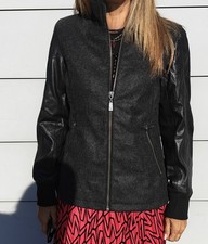 Giacca vera pelle e lana cotta