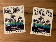 2x San Diego Aufkleber Surf