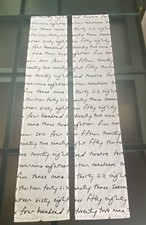 TENDE PER PORTA FINESTRA IN TESSUTO BIANCO E NERO LARGHEZZA 45 cm ALTEZZA 223 cm