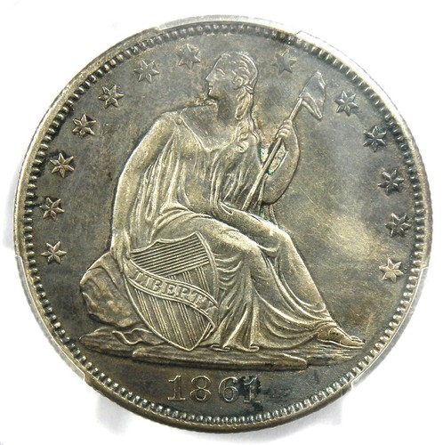 1861 mezzo dollaro liberty - dollaro,