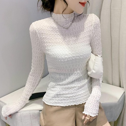 Maglietta slim fit pizzo - fit,