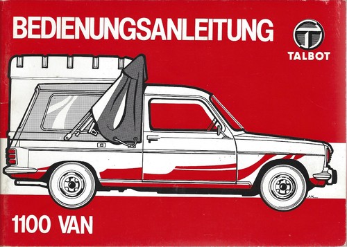 Talbot 1100 van manuale - talbot,