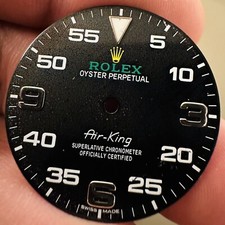 Quadrante Rolex nero 3 6 9 per Air King modello 40 mm ref 116900